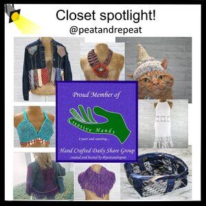 Check Out My Closet @peatandrepeat for Hand Crafted Crochet and Upcycled Items